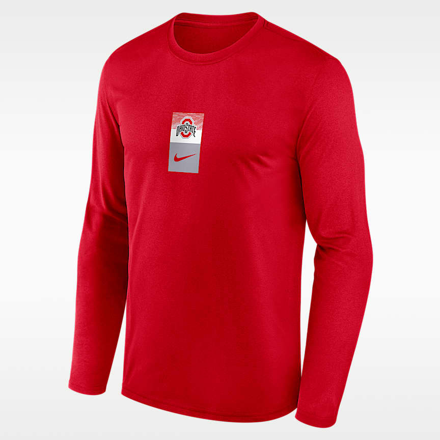 Ohio State Sideline Men's Nike Dri-FIT College Long-Sleeve T-Shirt